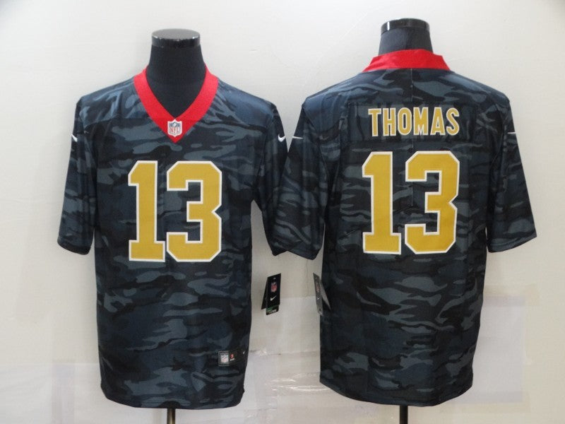 Men's New Orleans Saints Michael Thomas #13 Gray Camouflage Game Jerseys