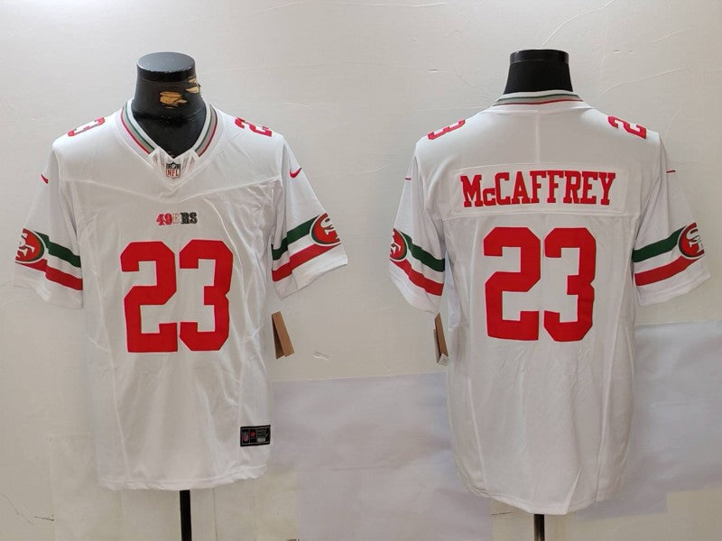 Men's San Francisco 49ers Christian McCaffrey #23 White Alternate Vapor F.U.S.E. Limited Jerseys