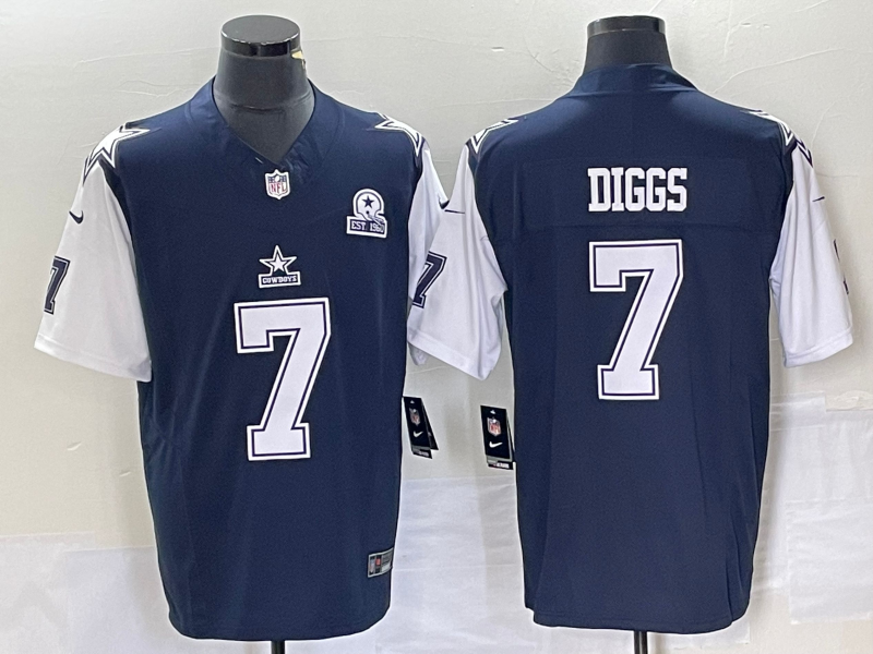 Men's Dallas Cowboys Trevon Diggs #7 Navy Player Jerseys