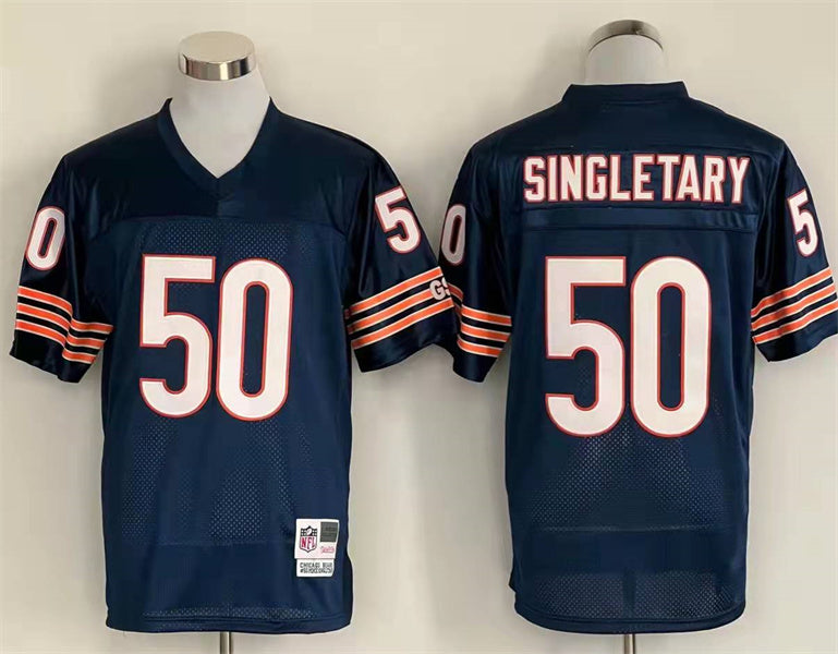Men's Chicago Bears Mike Singletary Mitchell & Ness Navy Legacy Replica Player Jerseys