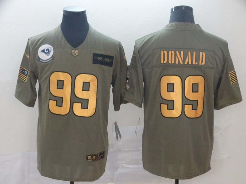 Men's Los Angeles Rams Aaron Donald #99 Brown Player Game Jerseys