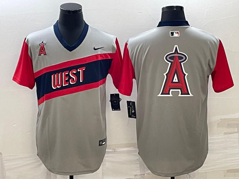 Men's Los Angeles Angels Gray Replica Player Jerseys