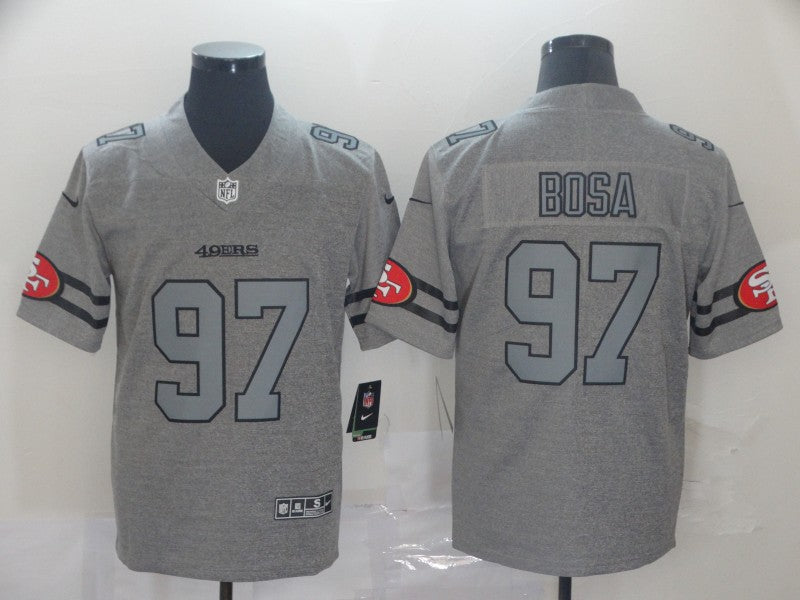 Men's San Francisco 49ers Nick Bosa #97 Gray Game Jerseys