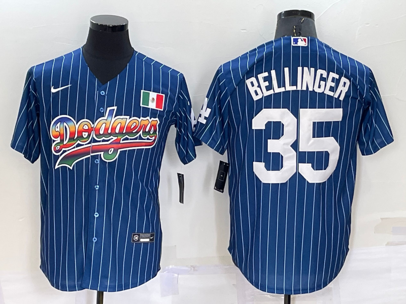 Men's Los Angeles Dodgers Cody Bellinger #35 Blue Authentic Game Jerseys