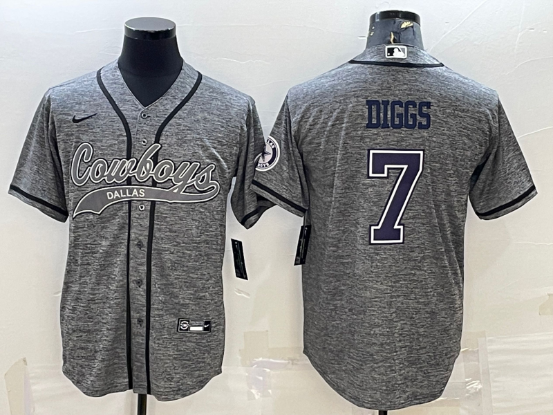 Men's Dallas Cowboys Trevon Diggs #7 Gray Game Jerseys Joint Edition