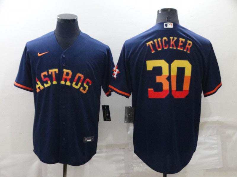Men's Houston Astros Kyle Tucker #30 Navy Replica Baseball Jerseys