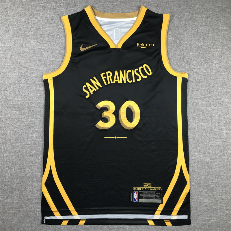 Men's Golden State Warriors Stephen Curry #30 Black 2023/24 Swingman Jerseys - City Edition