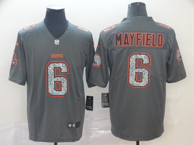 Men's Cleveland Browns Baker Mayfield Gray Game Jerseys
