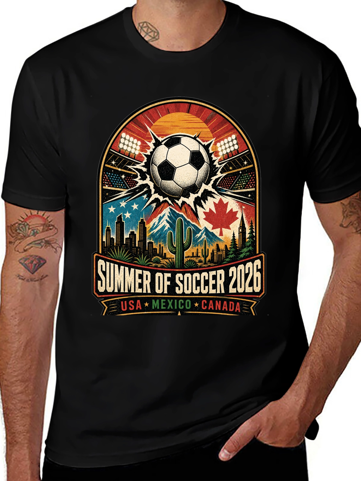 World Cup Heartbeat – Feel the Stadium Energy Every Day Tee