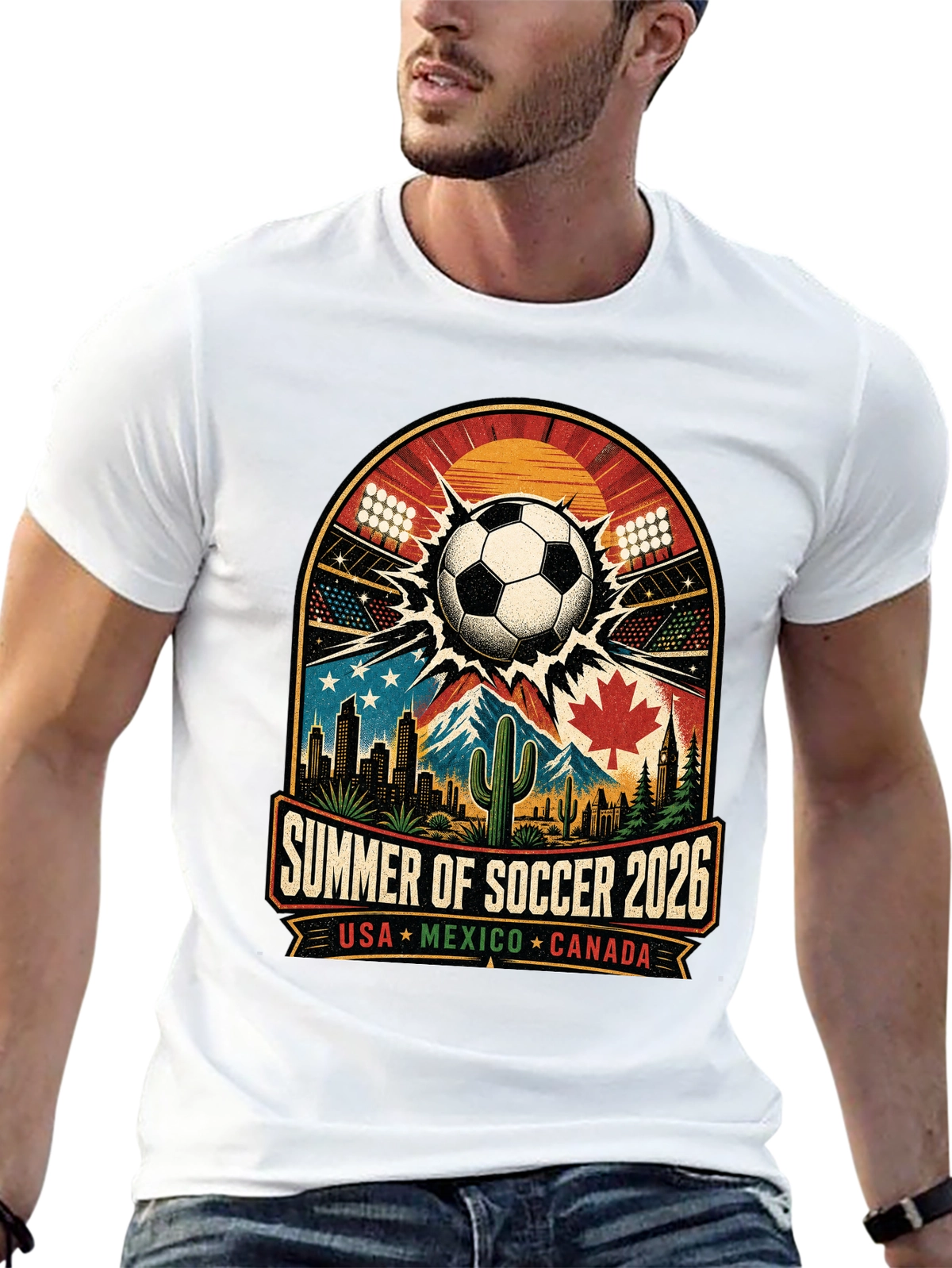 World Cup Heartbeat – Feel the Stadium Energy Every Day Tee