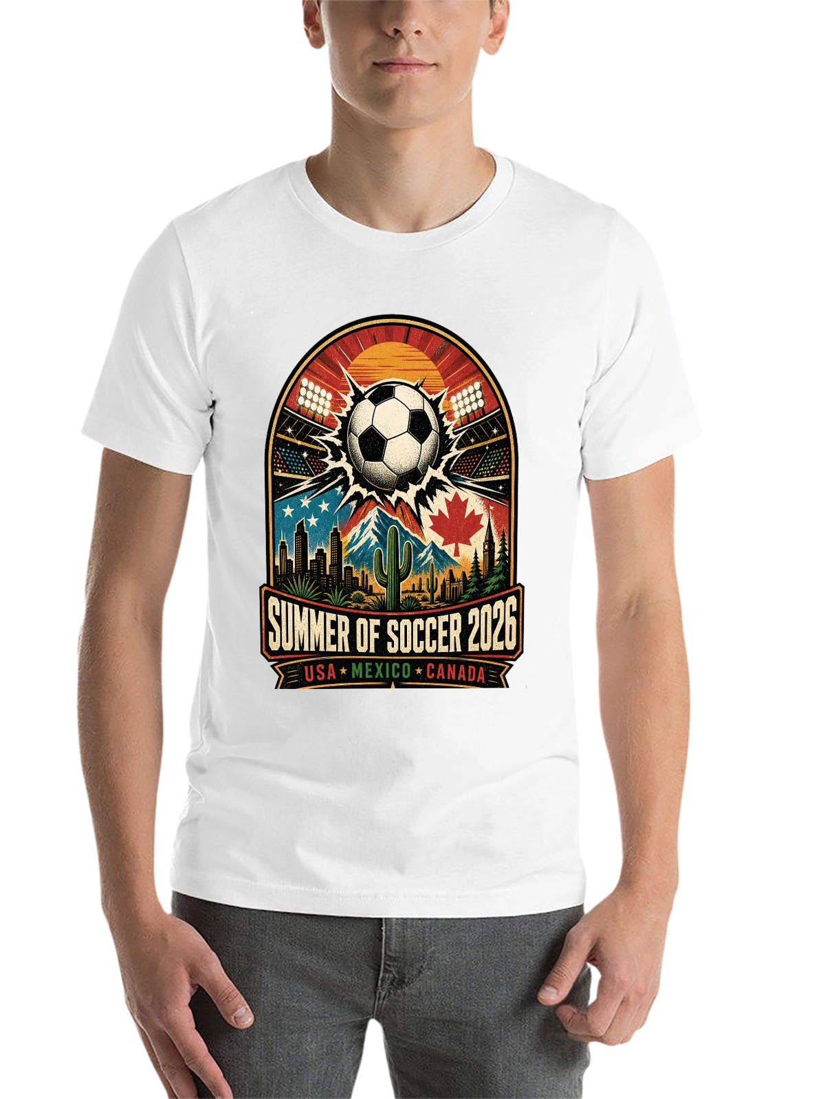 World Cup Heartbeat – Feel the Stadium Energy Every Day Tee