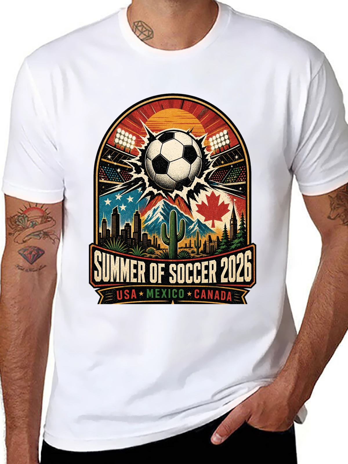 World Cup Heartbeat – Feel the Stadium Energy Every Day Tee