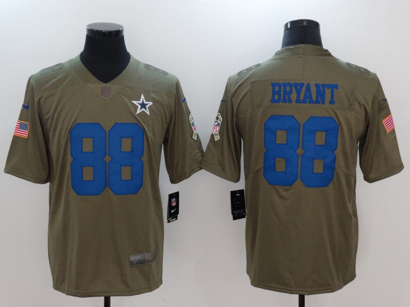 Men's Dallas Cowboys Dez Bryant #88 Brown Game Jerseys