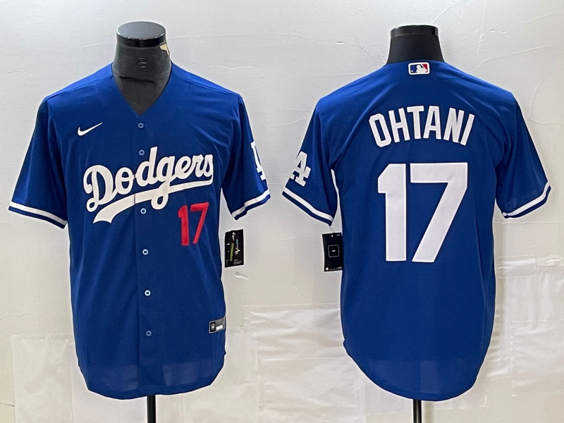 Men's Los Angeles Dodgers Shohei Ohtani #17 Blue Replica Player Jerseys