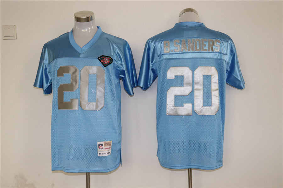 Men's Detroit Lions Barry Sanders Mitchell & Ness Blue Legacy Replica Player Jerseys