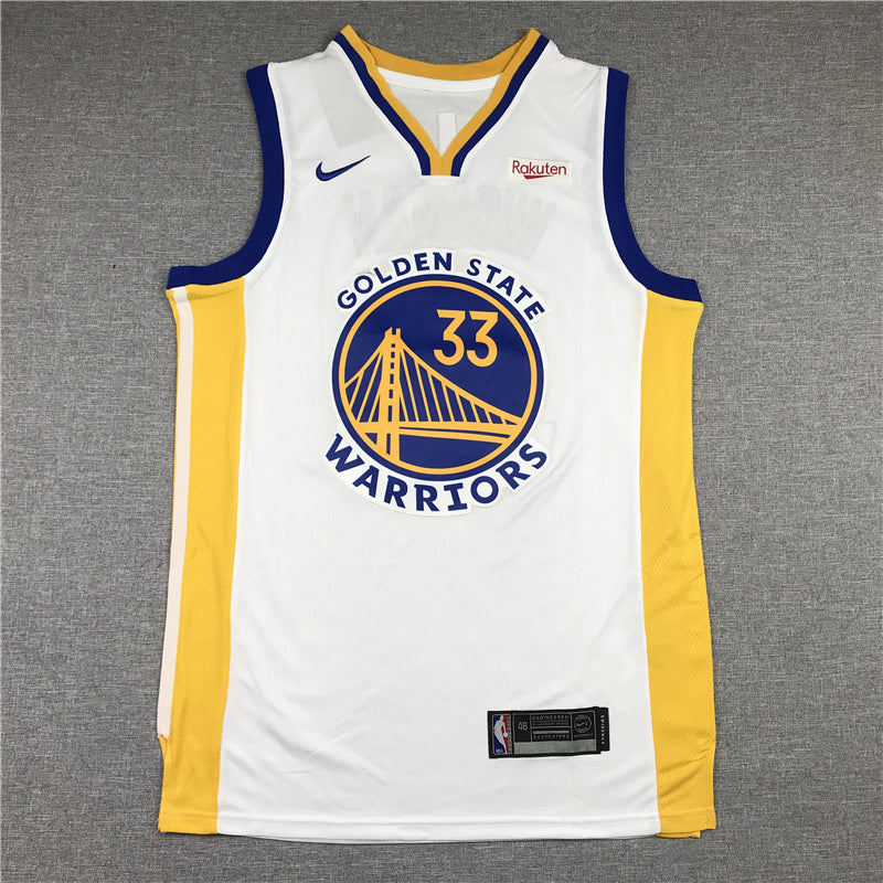 Men's Golden State Warriors James Wiseman White Fast Break Replica Player Jerseys