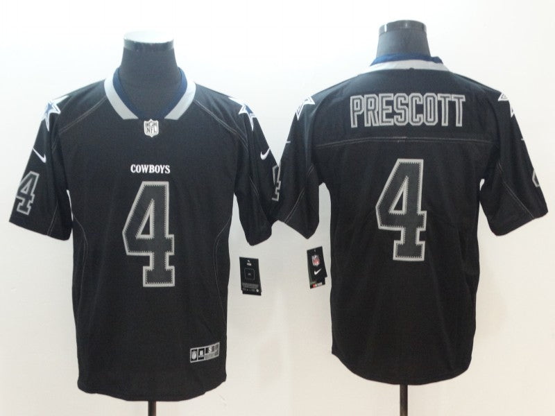 Men's Dallas Cowboys Dak Prescott #4 Black Alternate Game Jerseys