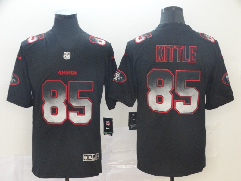 Men's San Francisco 49ers #85 George Kittle Black Team Game Jerseys