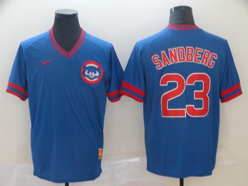 Men's Chicago Cubs Ryne Sandberg #23 Blue Stitched Jerseys