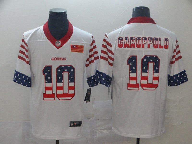 Men's San Francisco 49ers Jimmy Garoppolo #10 White Game Player Jerseys