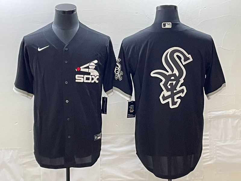 Men's Chicago White Sox Black Replica Team Jerseys