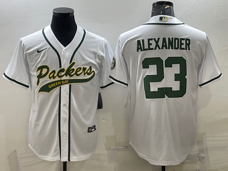 Men's Green Bay Packers Jaire Alexander #23 White Game Jerseys Joint Edition