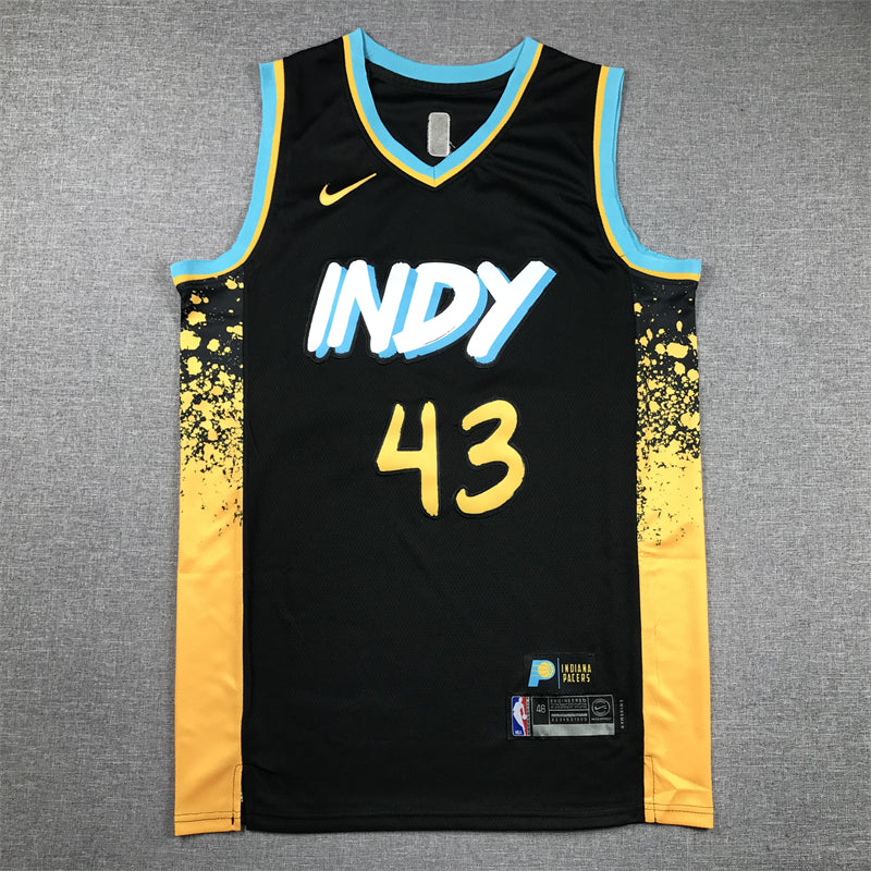 Men's Indiana Pacers Pascal Siakam #43 Black 2023/24 Swingman Jerseys - City Edition