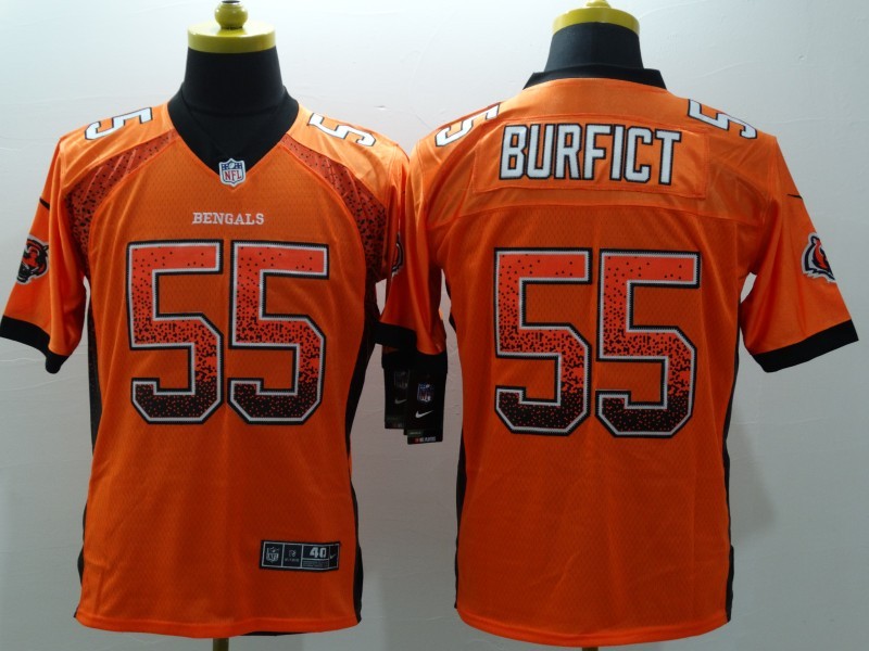 Men's Cincinnati Bengals Vontaze Burfict #55 Orange Game Jerseys