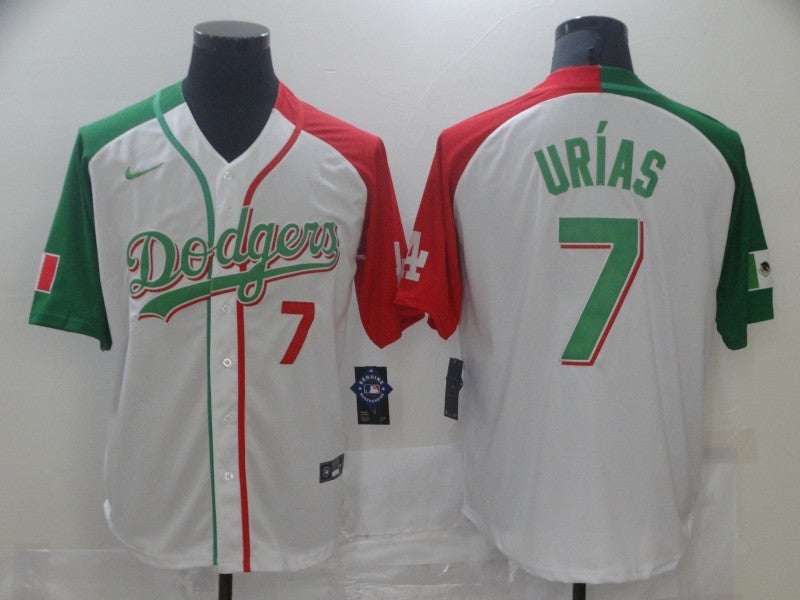 Men's Los Angeles Dodgers Julio Urias #7 White Stitched Baseball Jerseys