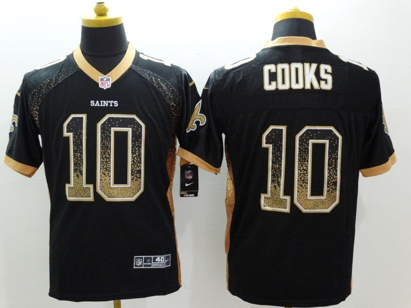 Men's New Orleans Saints Brandin Cooks #10 Black Game Jerseys