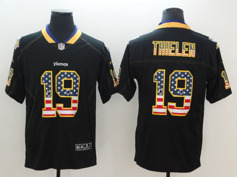Men's Minnesota Vikings Adam Thielen #19 Black Game Jerseys