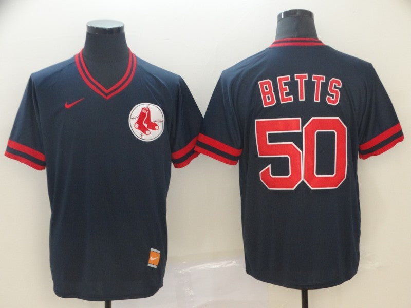 Men's Boston Red Sox Mookie Betts #50 Navy Replica Player Jerseys