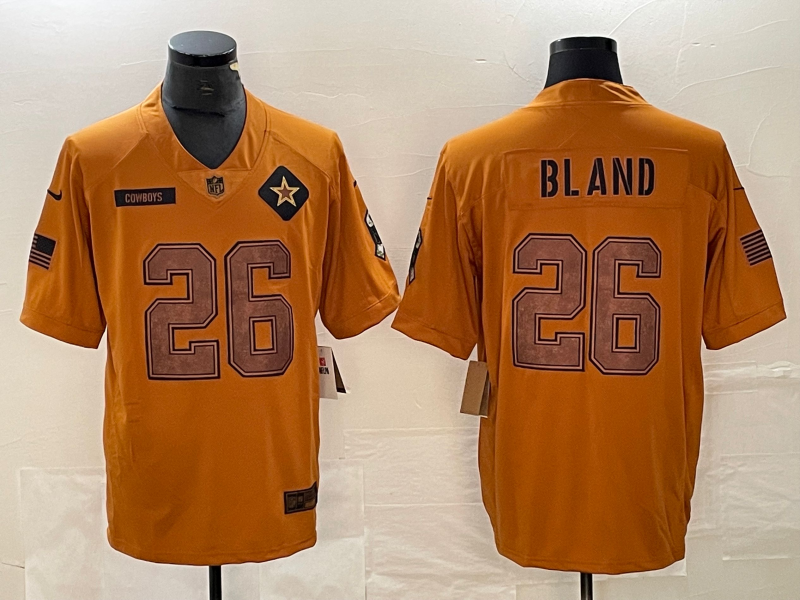 Men's Dallas Cowboys DaRon Bland #26 Brown 2023 Salute To Service Retired Player Limited Jerseys
