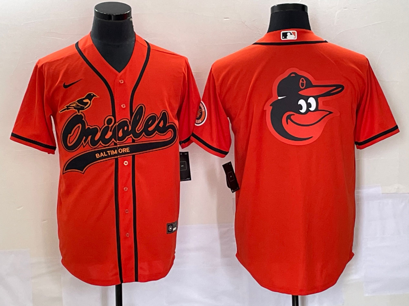 Men's Baltimore Orioles Orange Replica Player Jerseys Joint Edition