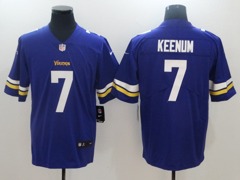 Men's Minnesota Vikings Case Keenum #7 Purple Game Jerseys