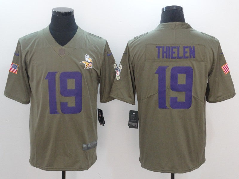 Men's Minnesota Vikings Adam Thielen #19 Brown Game Player Jerseys
