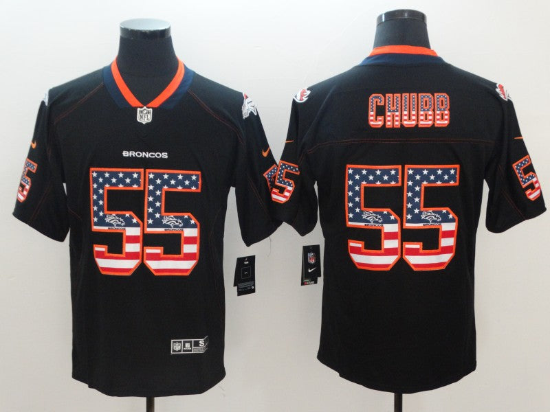 Men's Denver Broncos Bradley Chubb #55 Black Game Jerseys