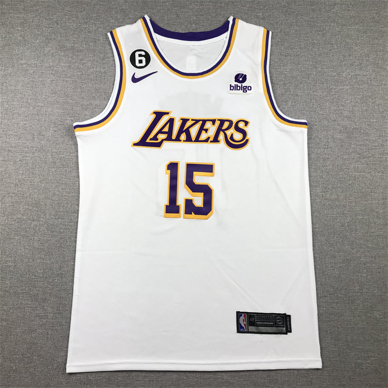 Men's Los Angeles Lakers Austin Reaves #15 White 2022/23 Swingman Jerseys - Association Edition