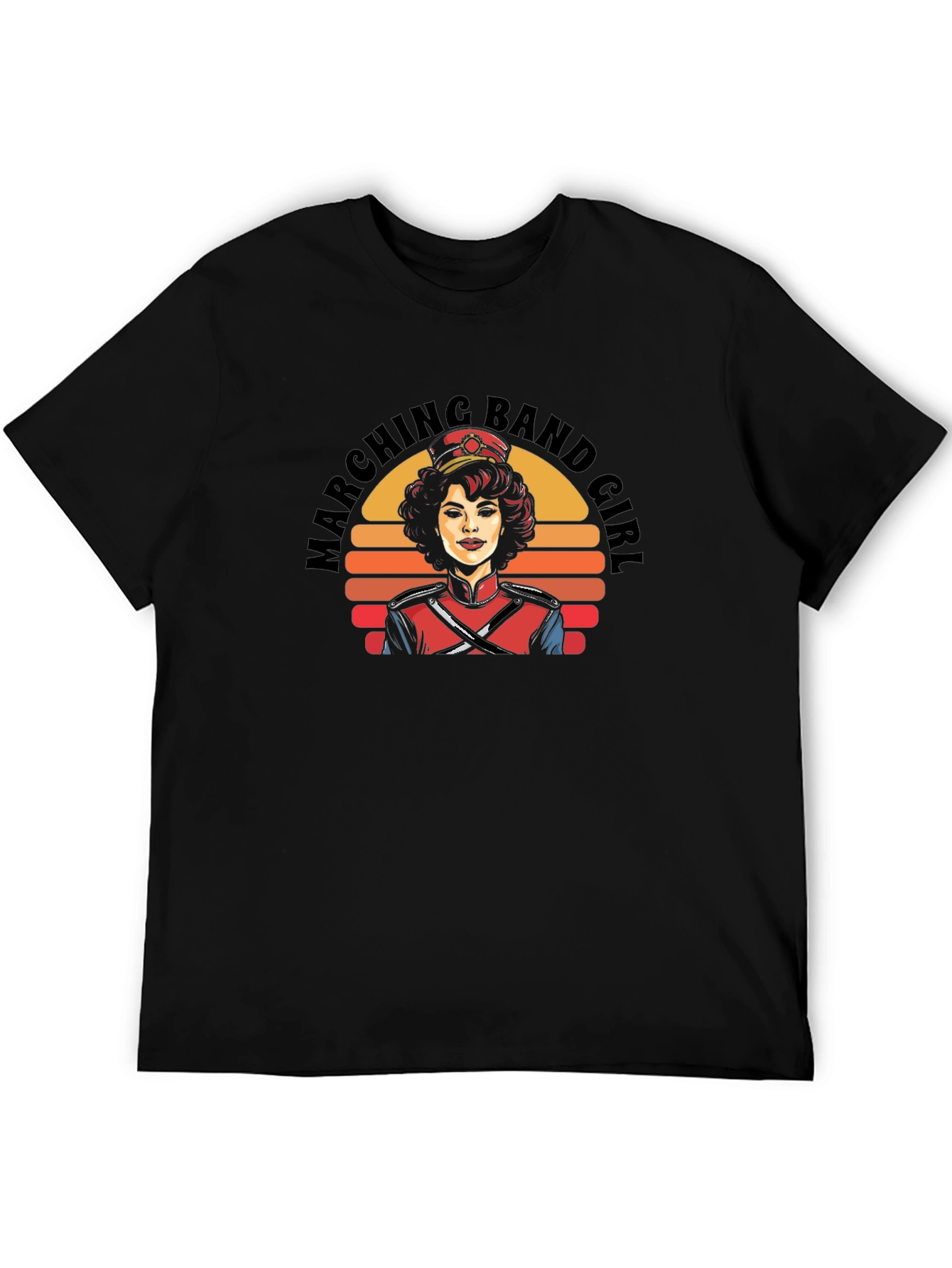 Marching Band Girl Retro Graphic T-Shirt