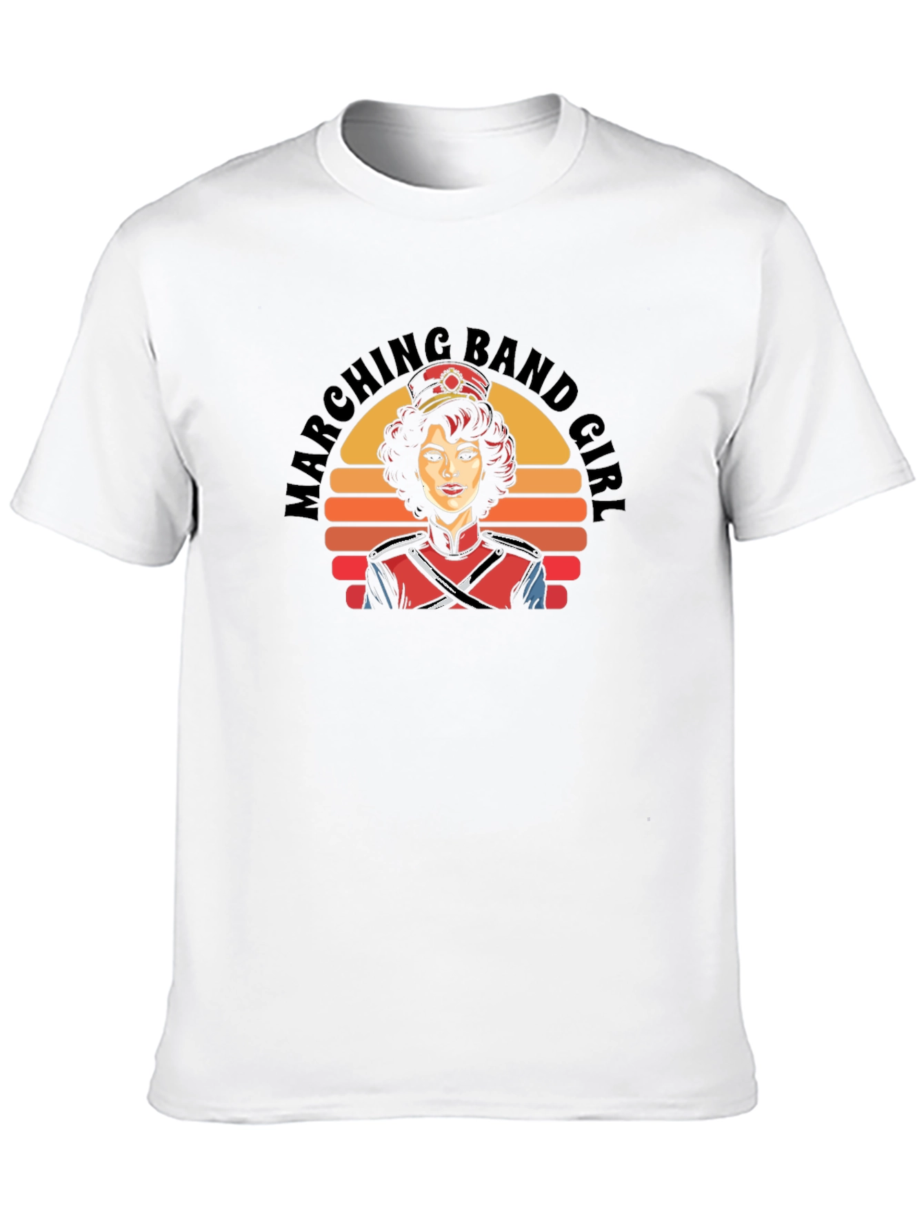 Marching Band Girl Retro Graphic T-Shirt