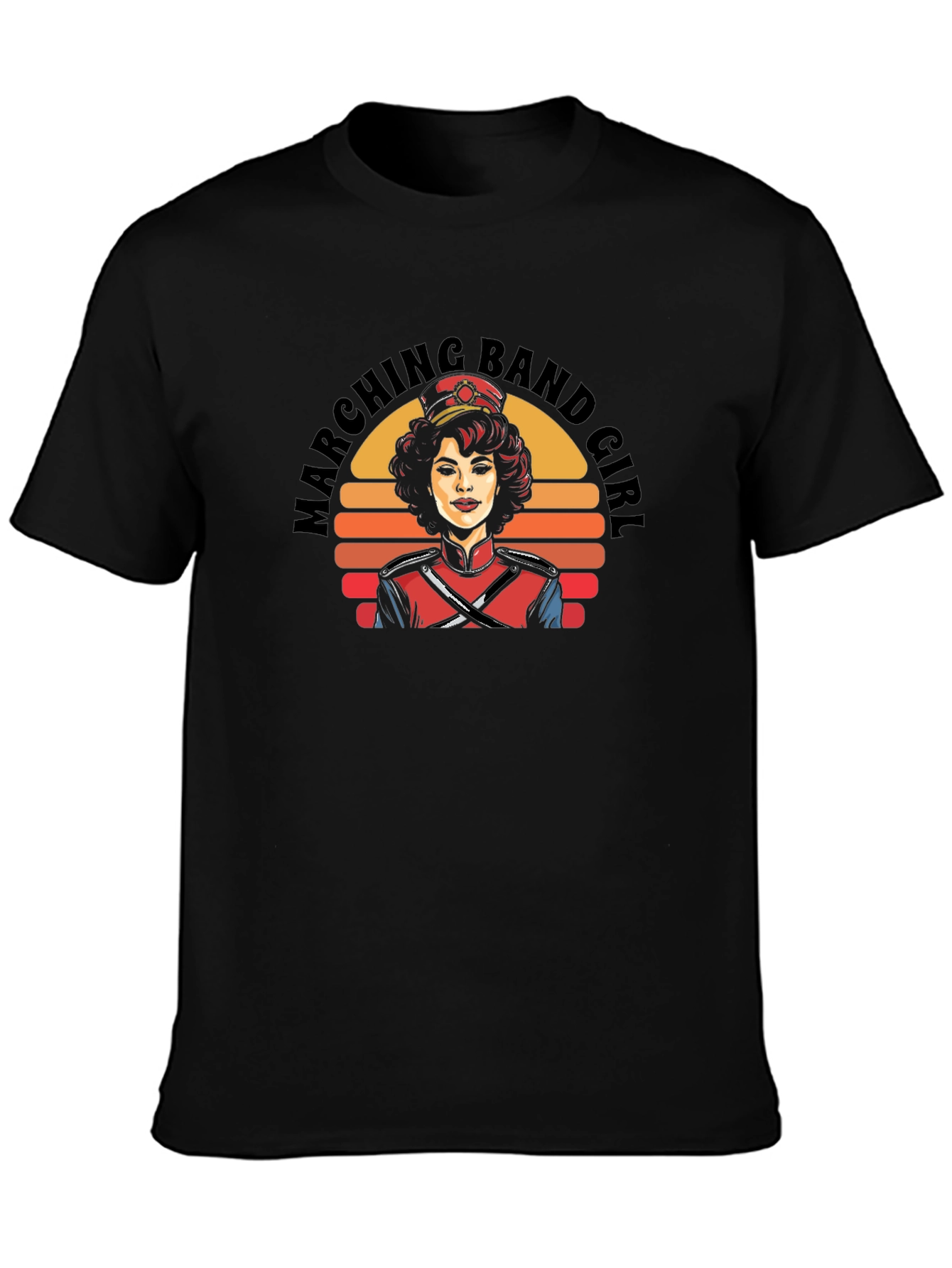 Marching Band Girl Retro Graphic T-Shirt