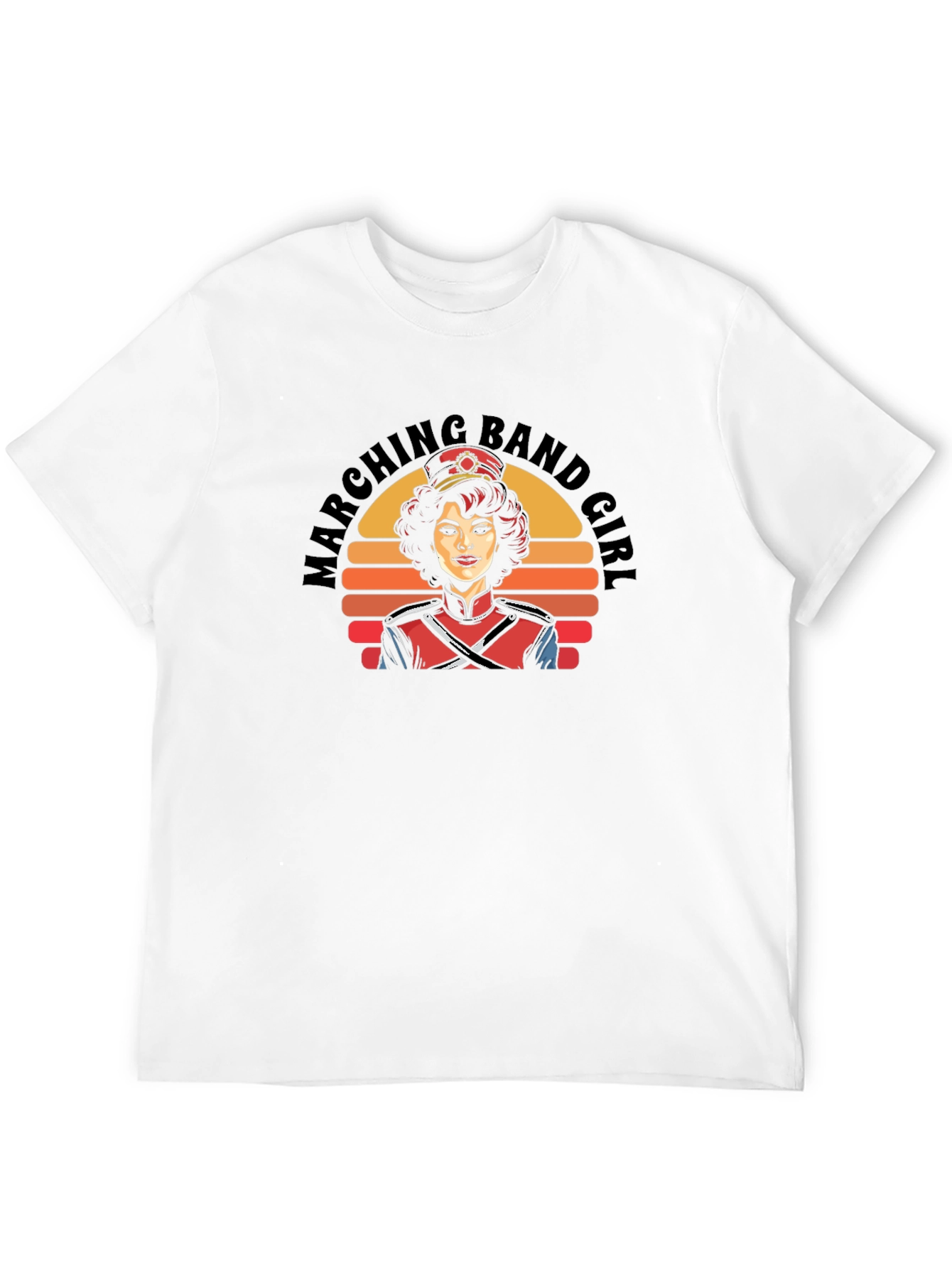 Marching Band Girl Retro Graphic T-Shirt