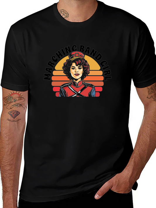 Marching Band Girl Retro Graphic T-Shirt
