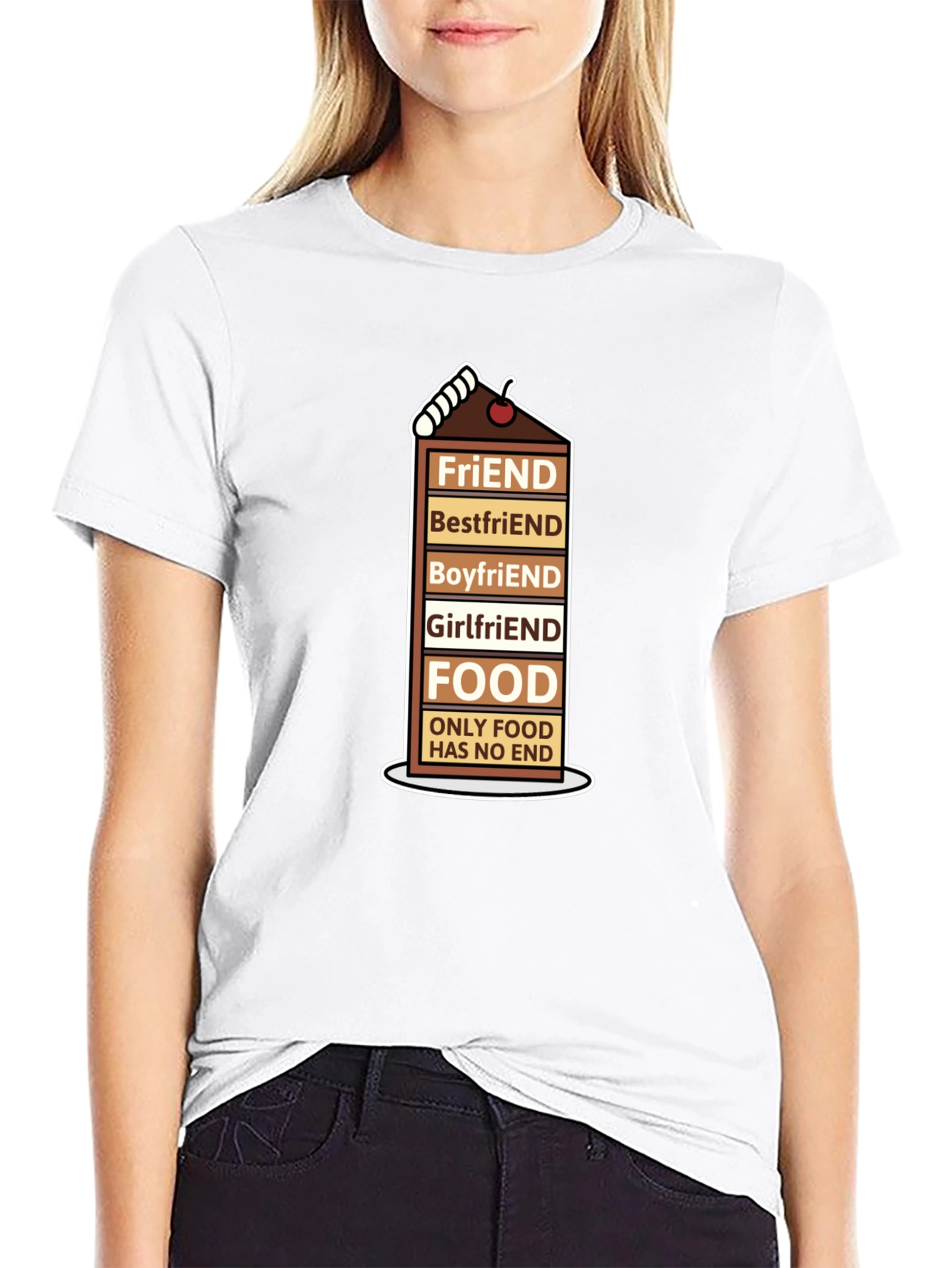 Foodie Humor T-Shirt - Friends Food Forever