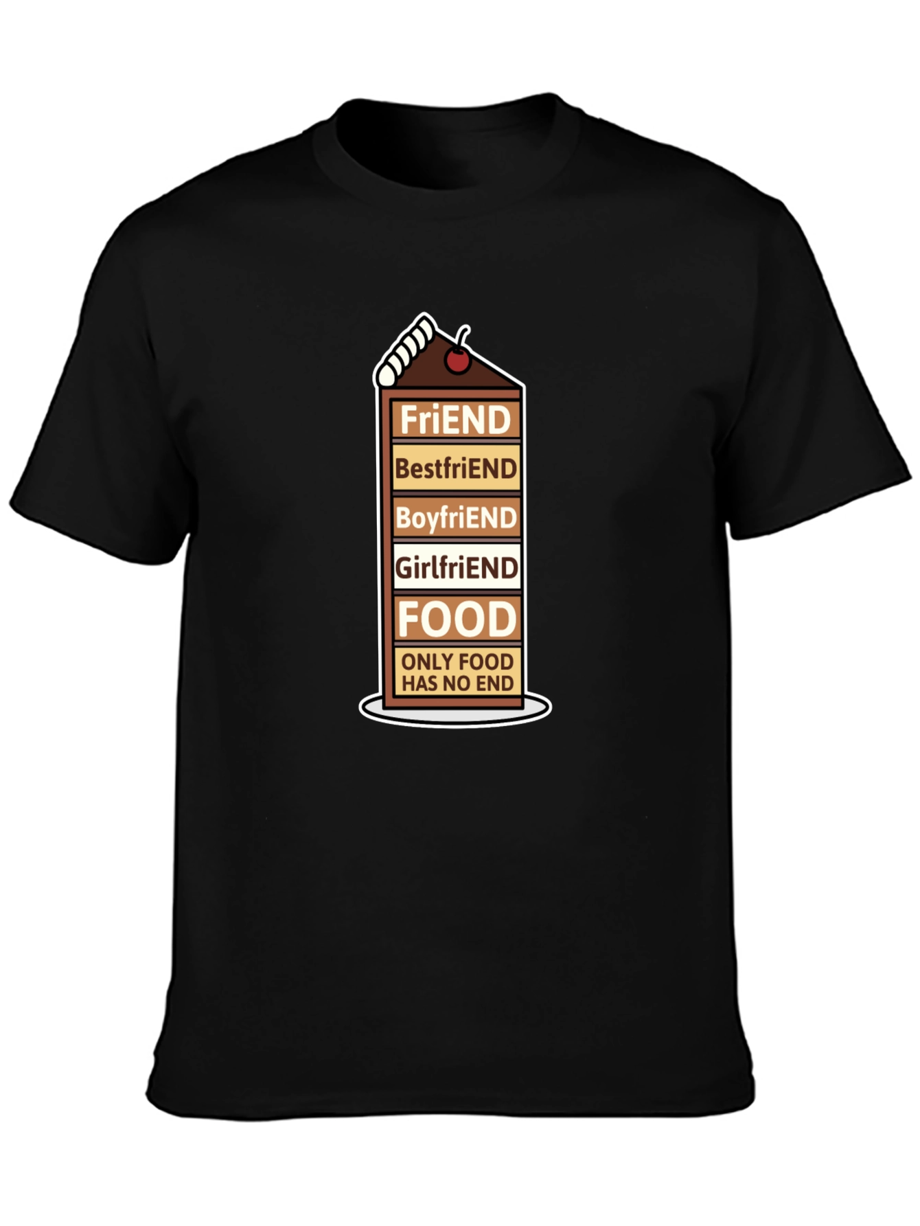 Foodie Humor T-Shirt - Friends Food Forever
