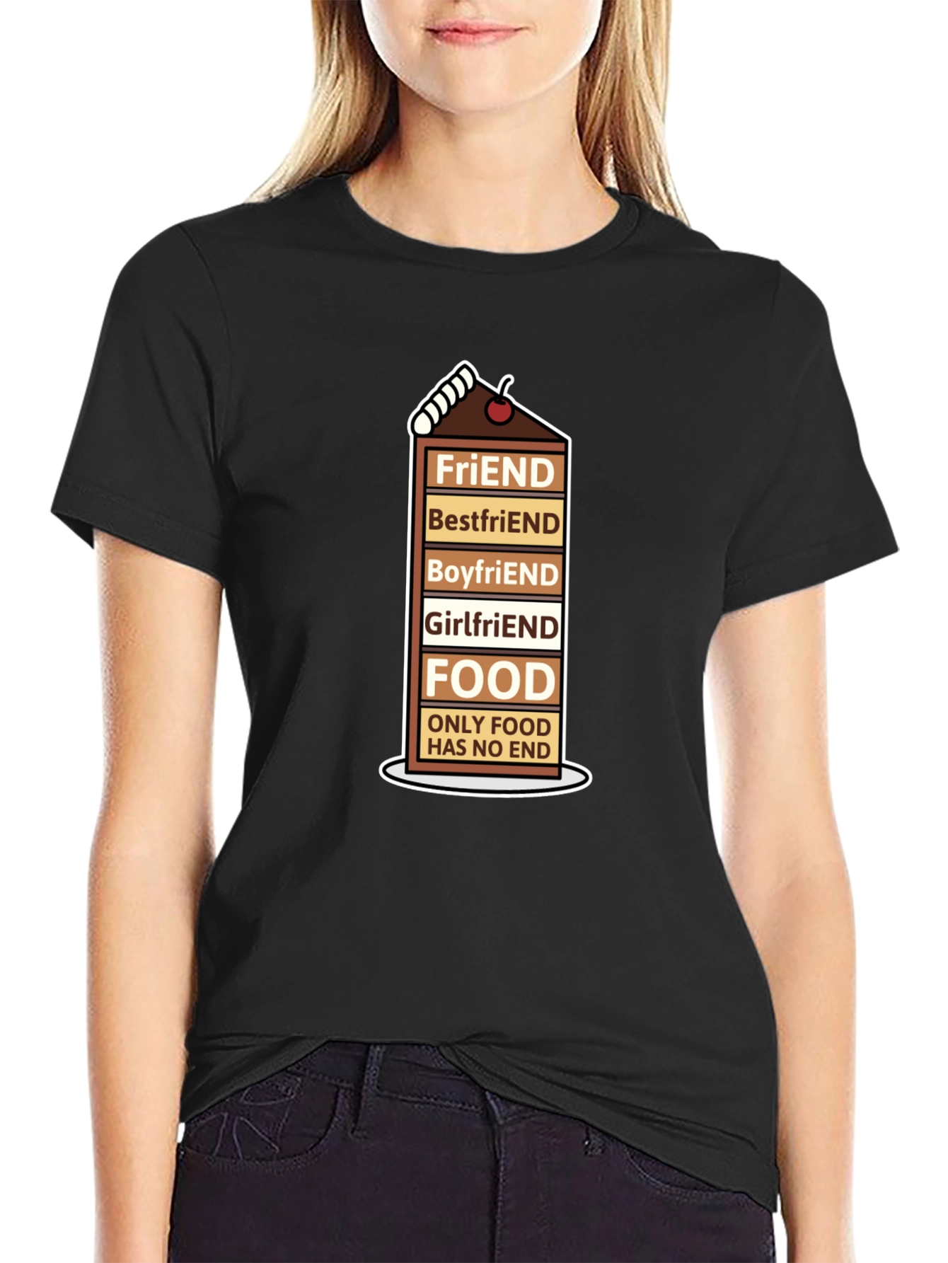 Foodie Humor T-Shirt - Friends Food Forever