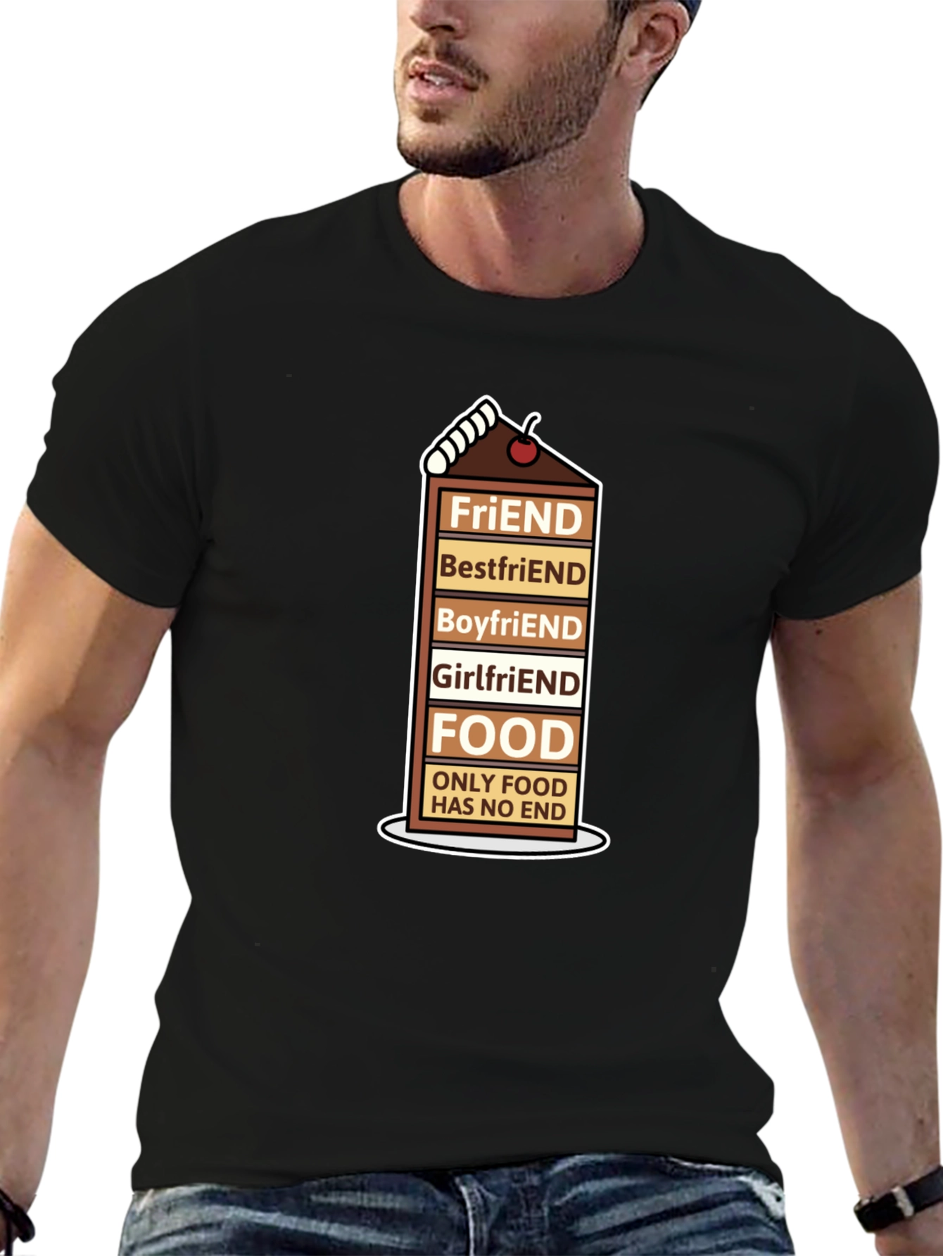 Foodie Humor T-Shirt - Friends Food Forever