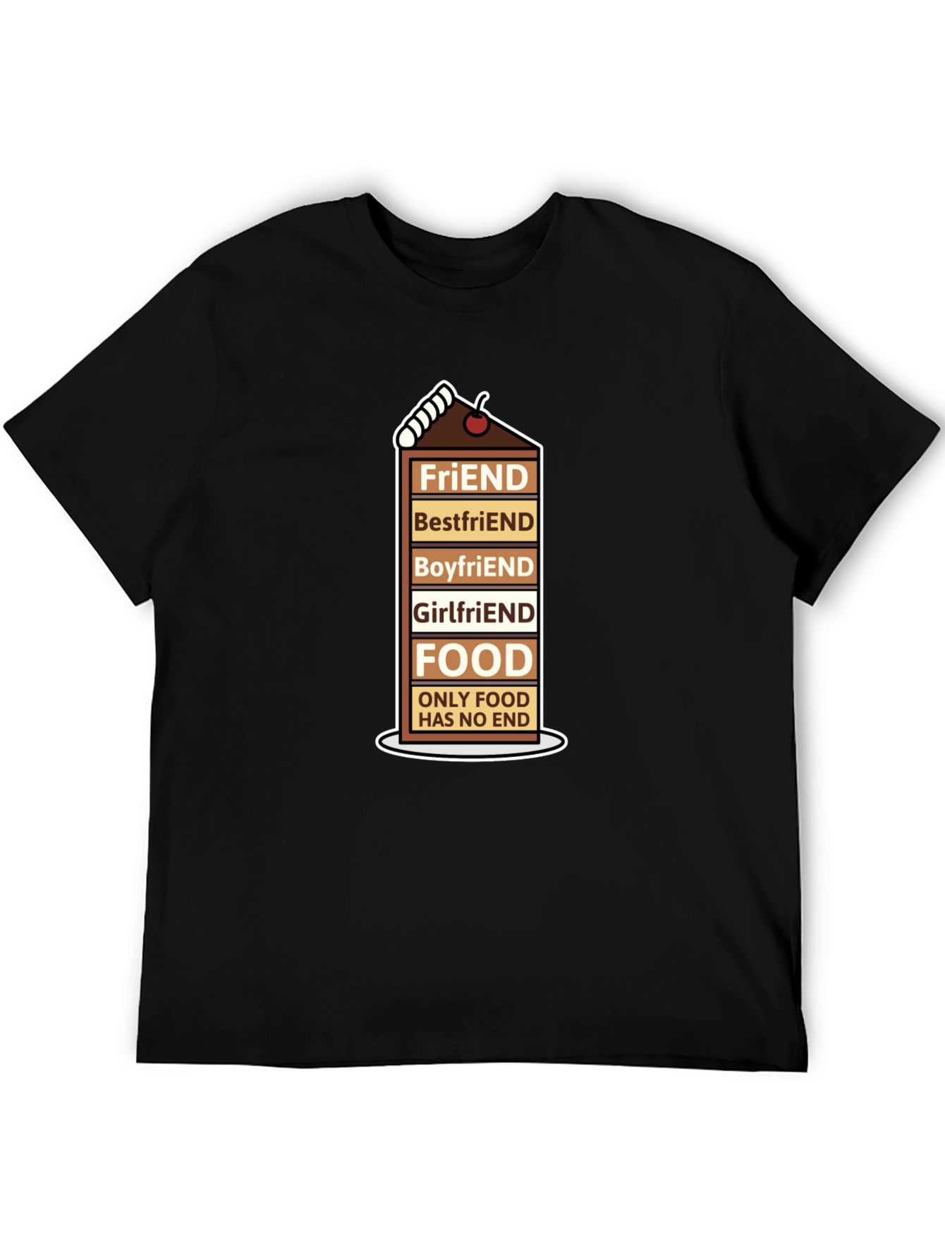 Foodie Humor T-Shirt - Friends Food Forever