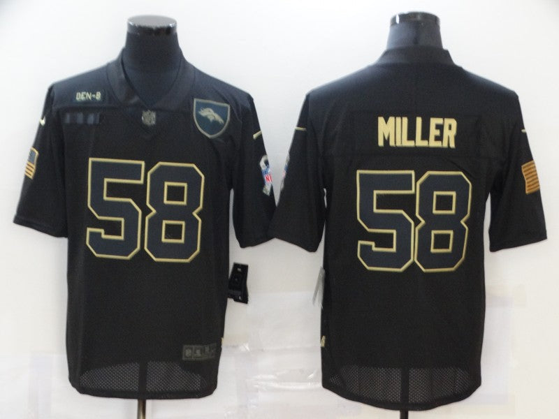 Men's Denver Broncos Von Miller #58 Black Game Player Jerseys