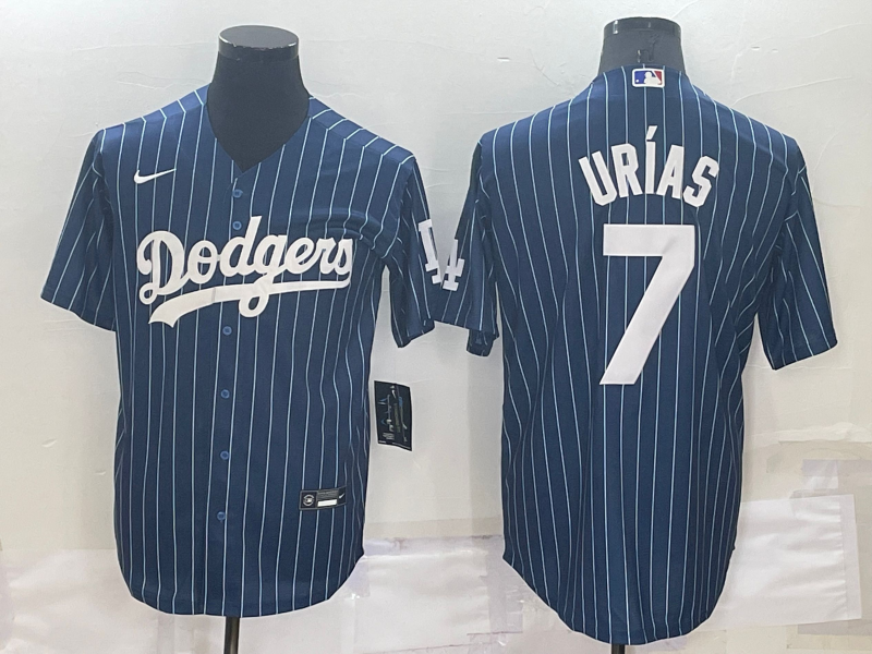 Men's Los Angeles Dodgers Julio Urias #7 Blue Stitched Player Jerseys